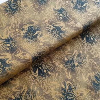 BROLGA DREAMING Aborigines Stoff aus Australien